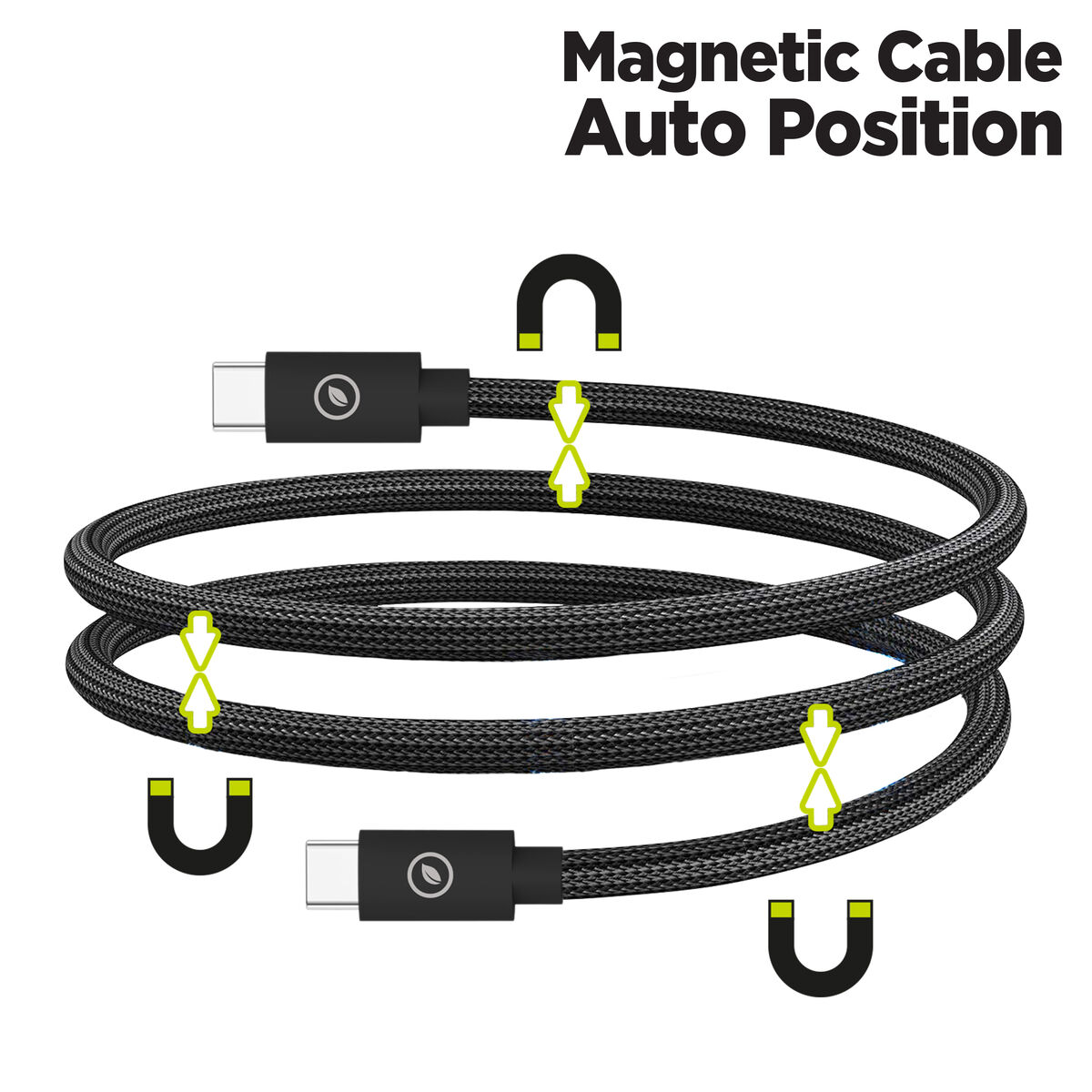 Magnetic Cables Muvit DC-363C-C Black 1 m