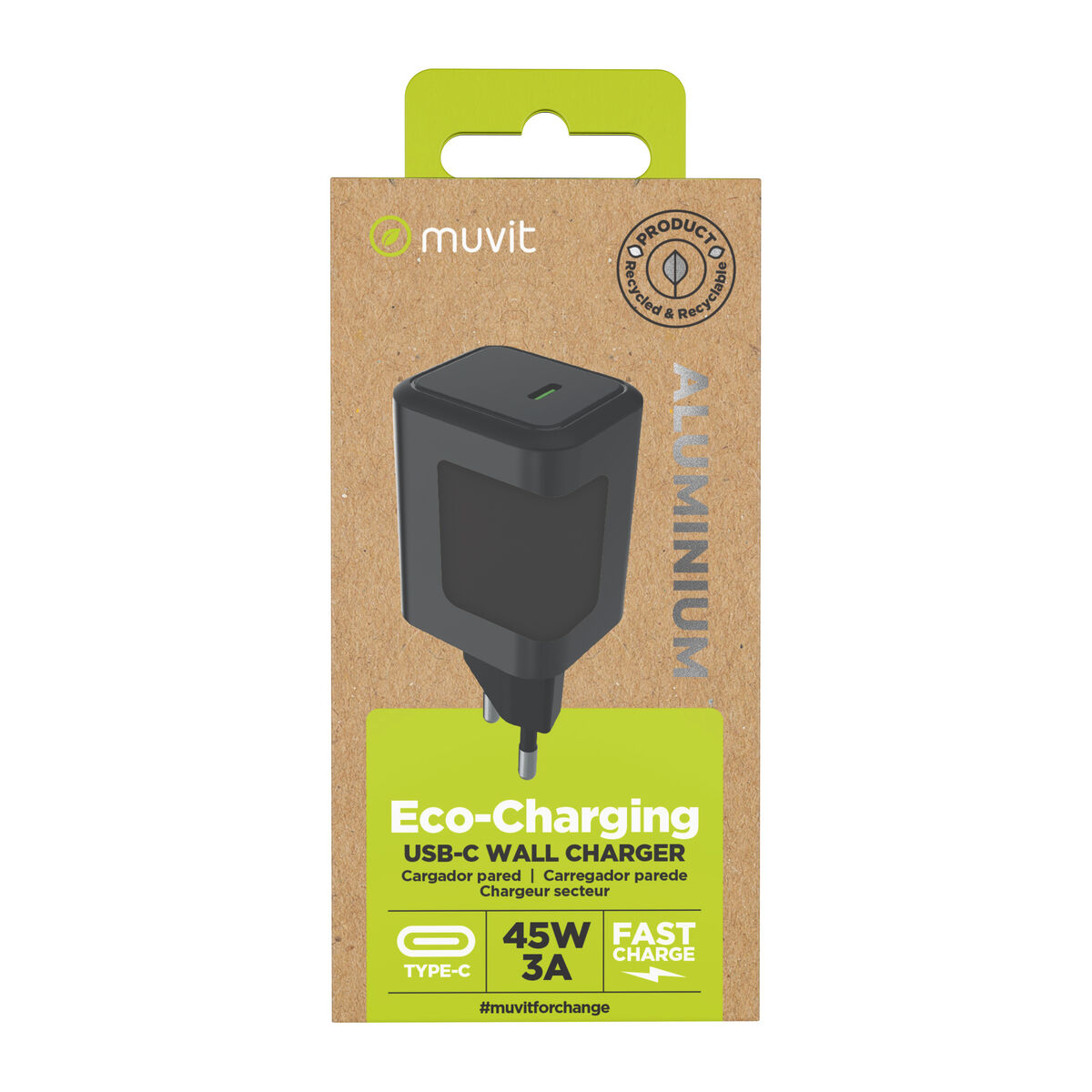 Wall Charger Muvit WUEU66-45-C White 45 W