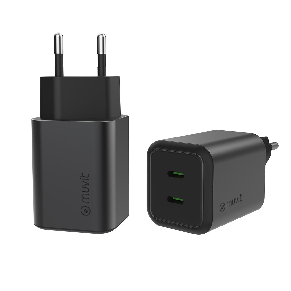 Wall Charger Muvit WCEU66-45-C2 Silver 45 W