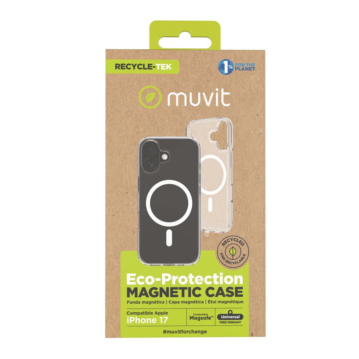 Mobile cover Muvit for Change iPhone 17 Transparent