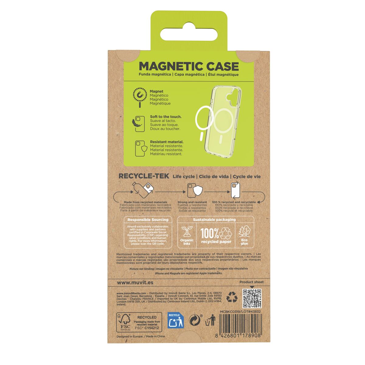 Mobile cover Muvit for Change iPhone 17 Transparent