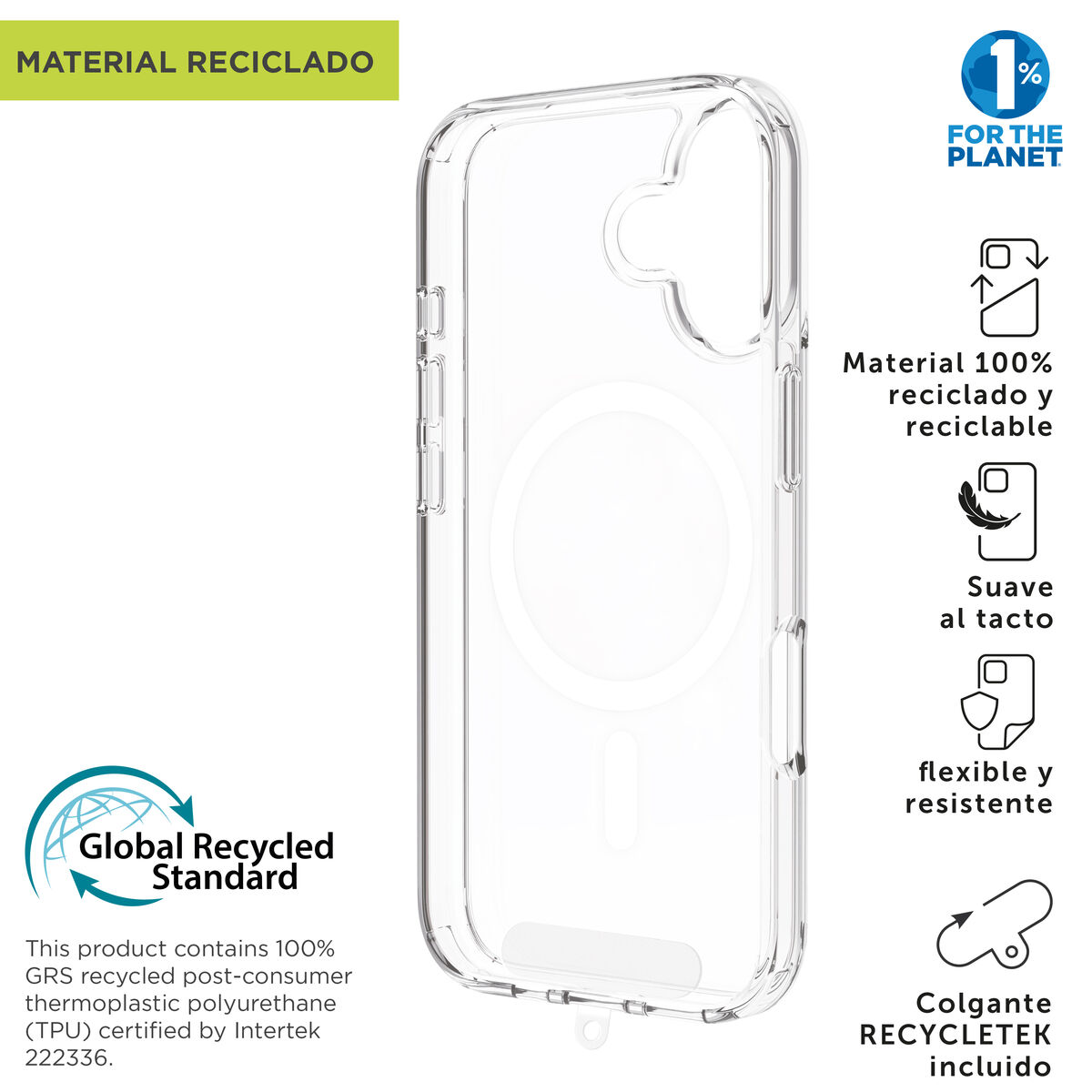 Mobile cover Muvit for Change iPhone 17 Transparent