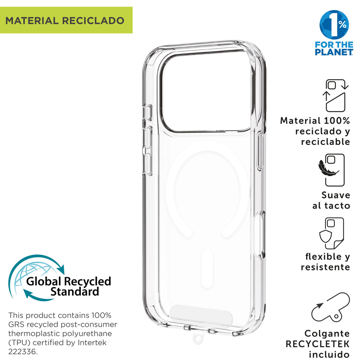 Mobile cover Muvit for Change iPhone 17 Pro Transparent