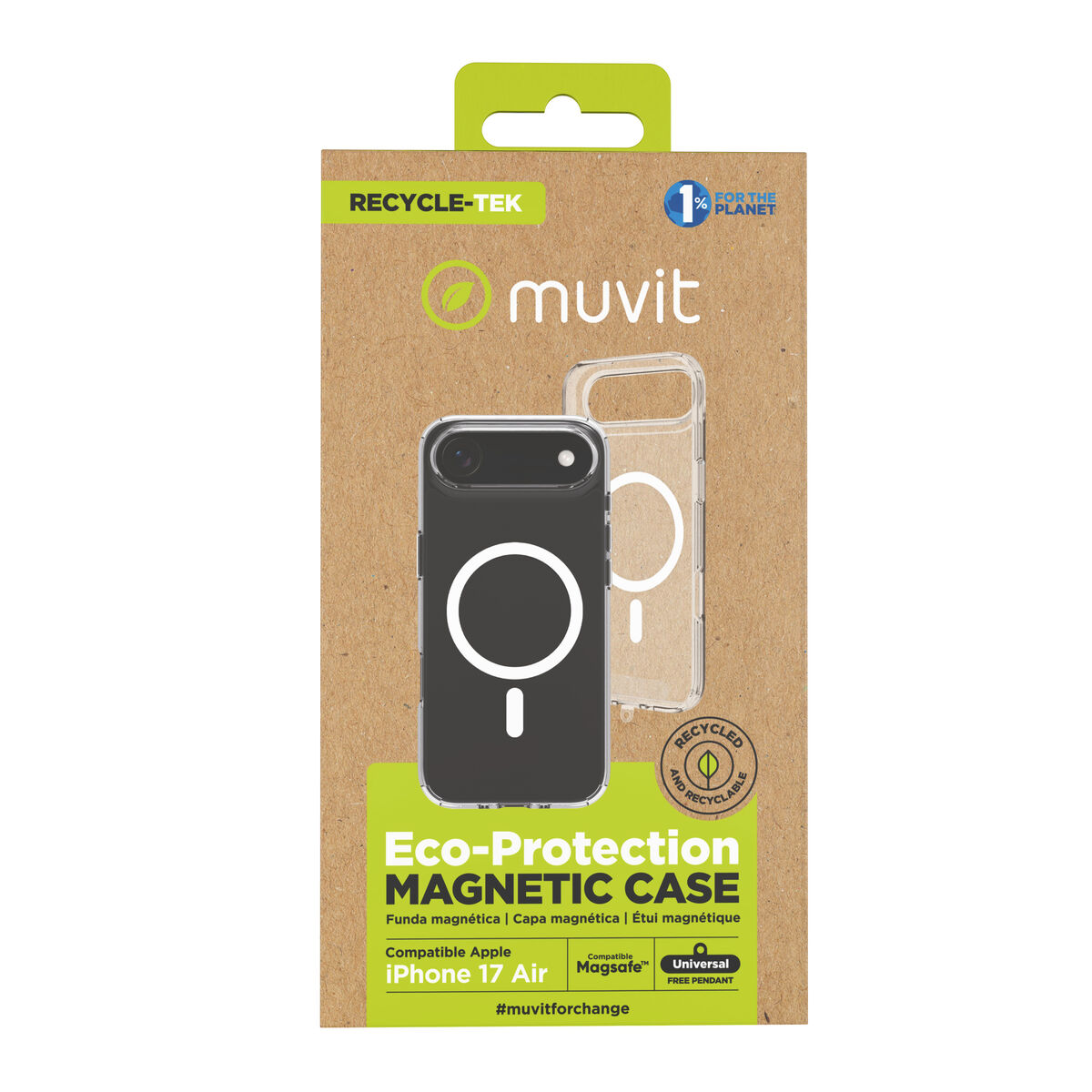 Mobile cover Muvit for Change iPhone Air Transparent