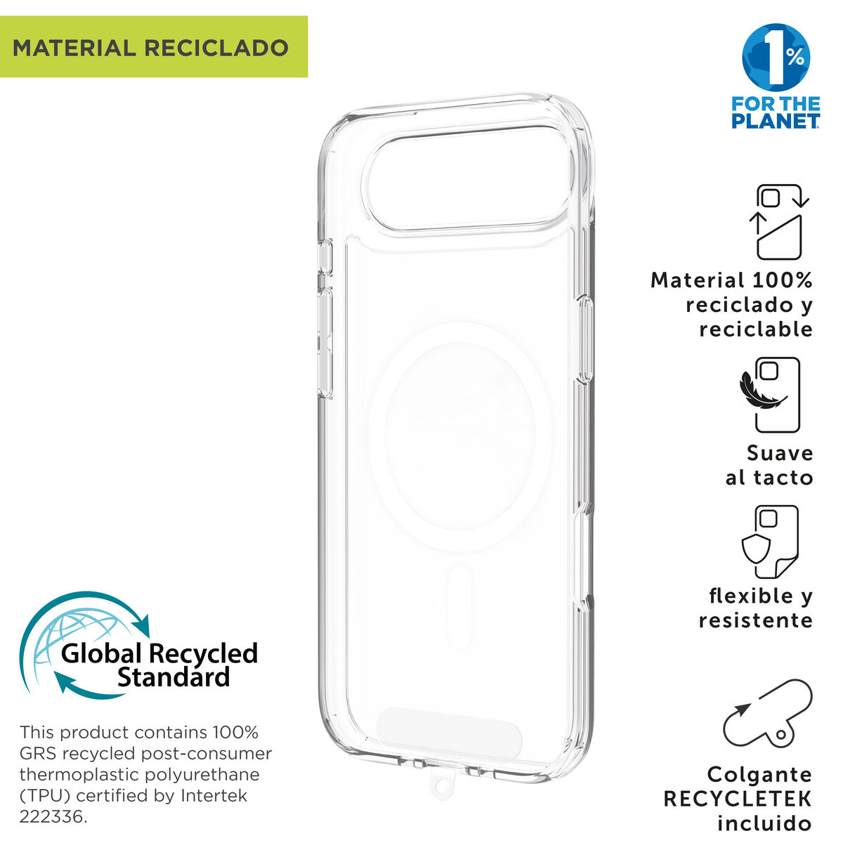 Mobile cover Muvit for Change iPhone Air Transparent