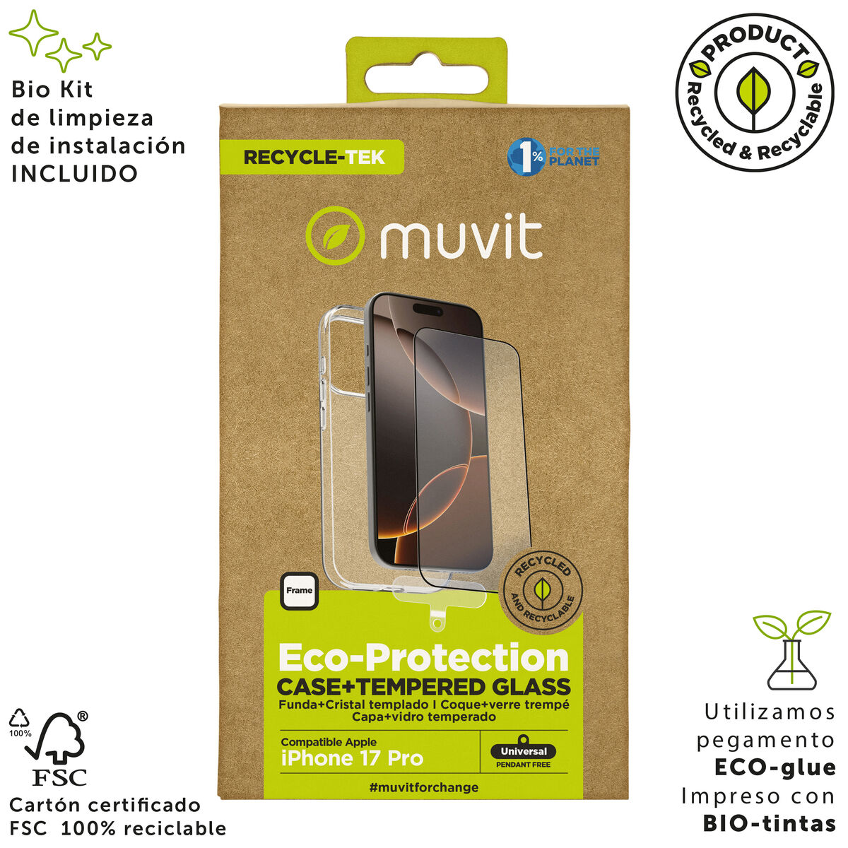 Mobile Case and Protector Muvit for Change iPhone 17 Pro