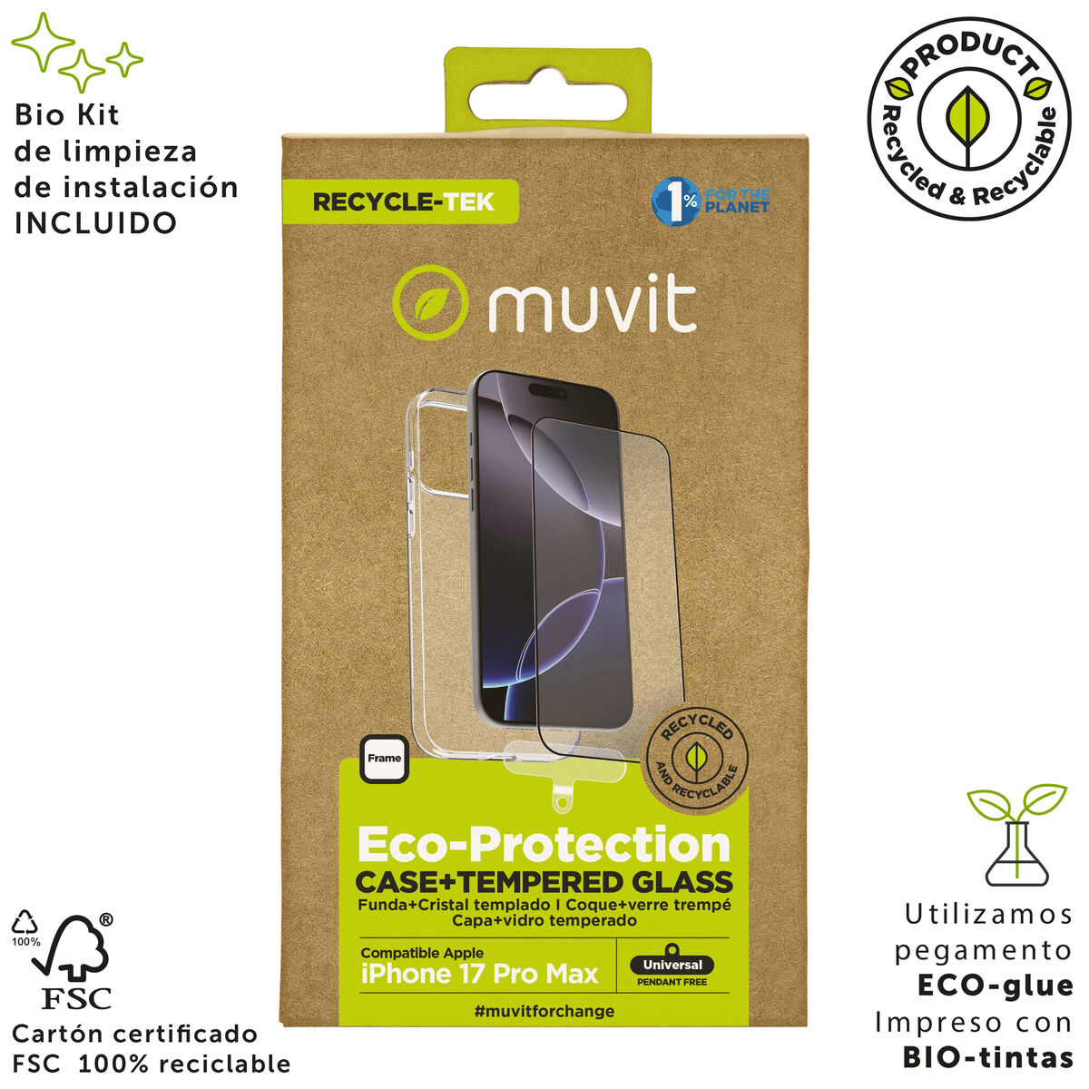 Mobile Case and Protector Muvit for Change iPhone 17 Pro Max