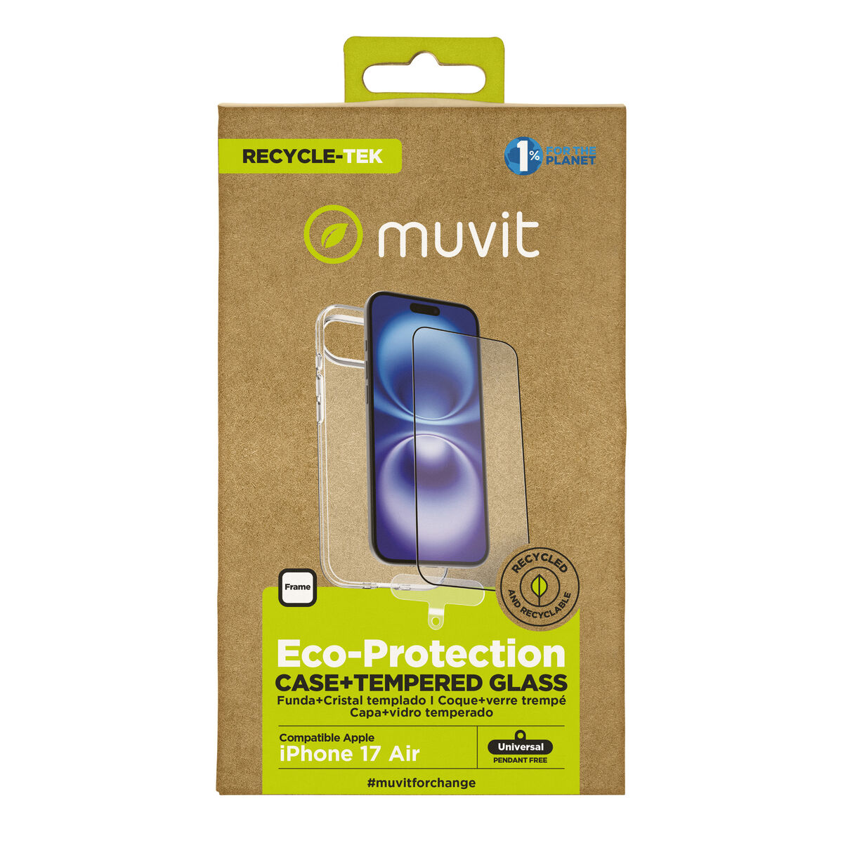 Mobile Case and Protector Muvit for Change iPhone Air Black
