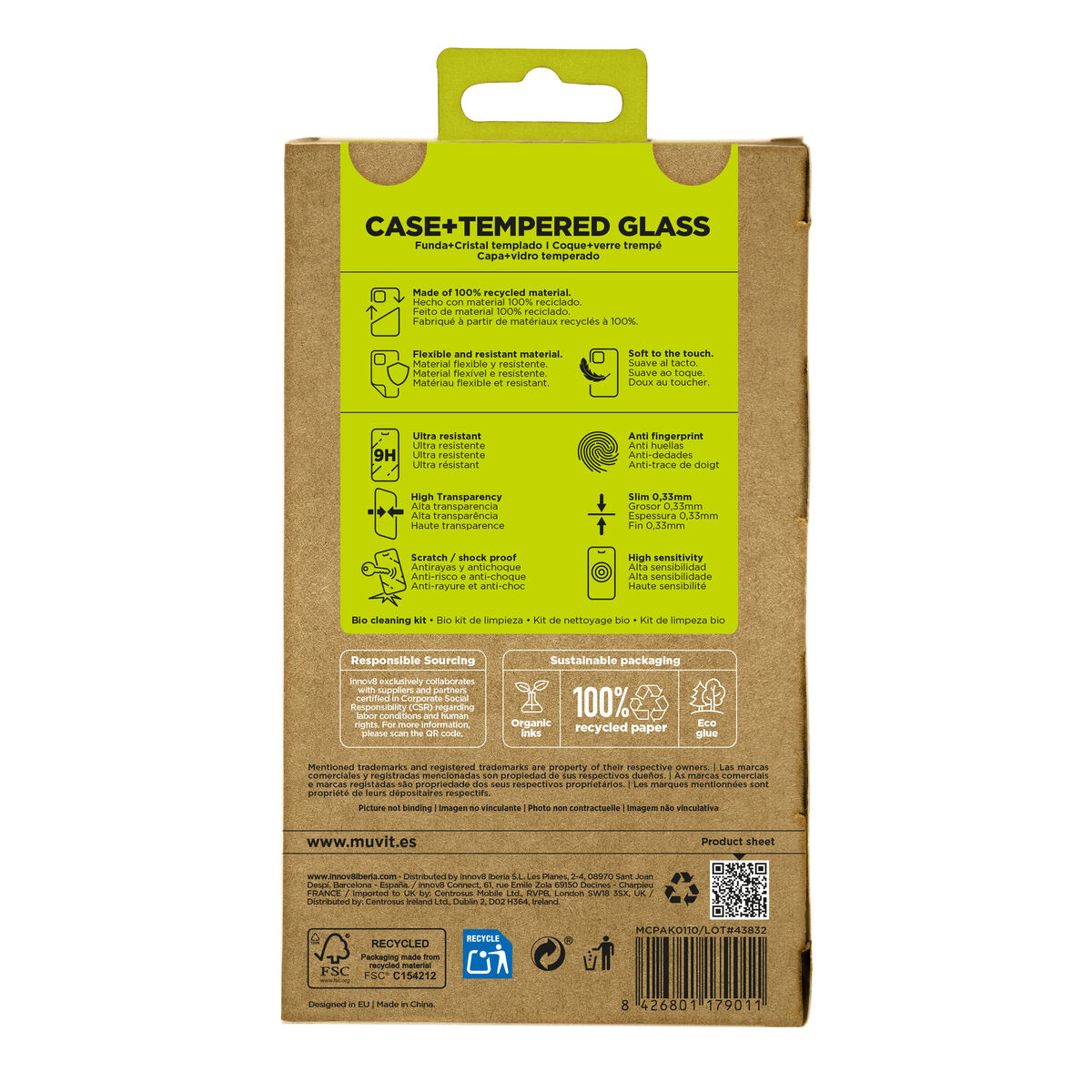 Mobile Case and Protector Muvit for Change iPhone Air Black