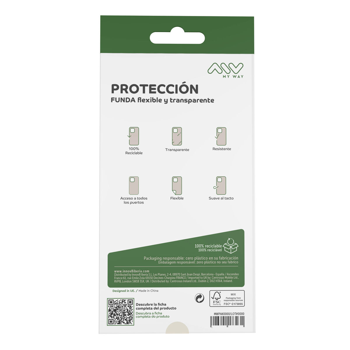 Mobile cover Myway iPhone 17 Pro Transparent