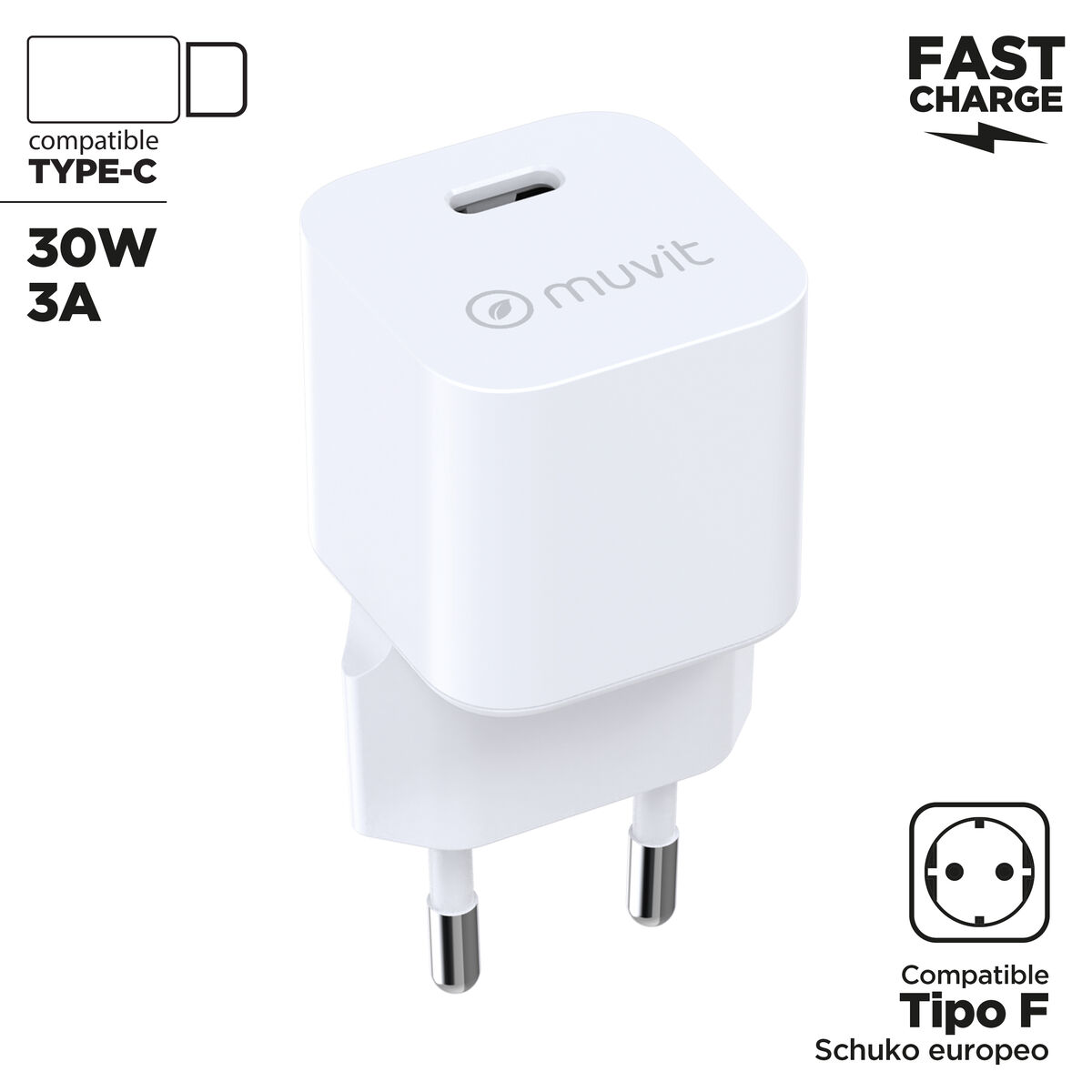 Wall Charger Muvit MCACC0047 30 W