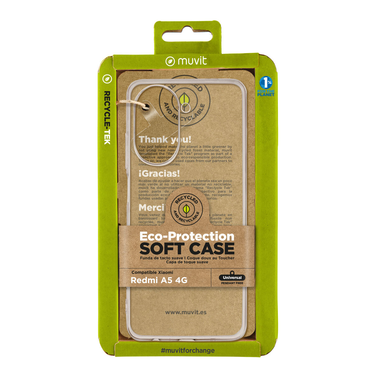 Mobile cover Muvit for Change Xiaomi Redmi A5 4G Transparent Mobile cover Muvit for Change Xiaomi Redmi A5 4G Transparent