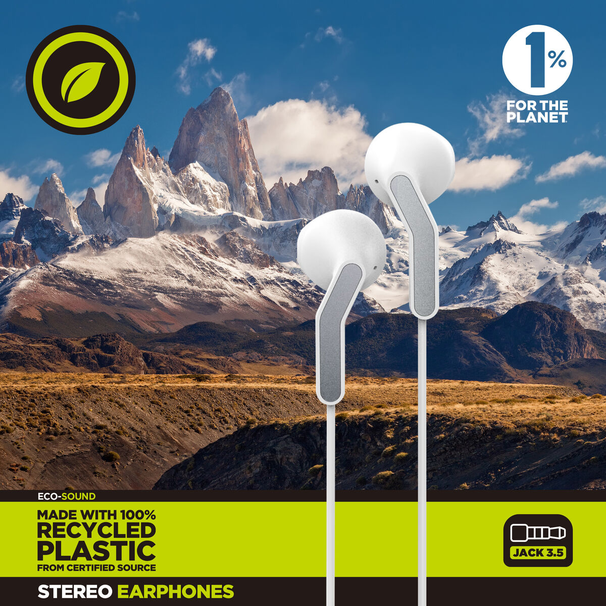 Headphones Muvit for Change E56 White