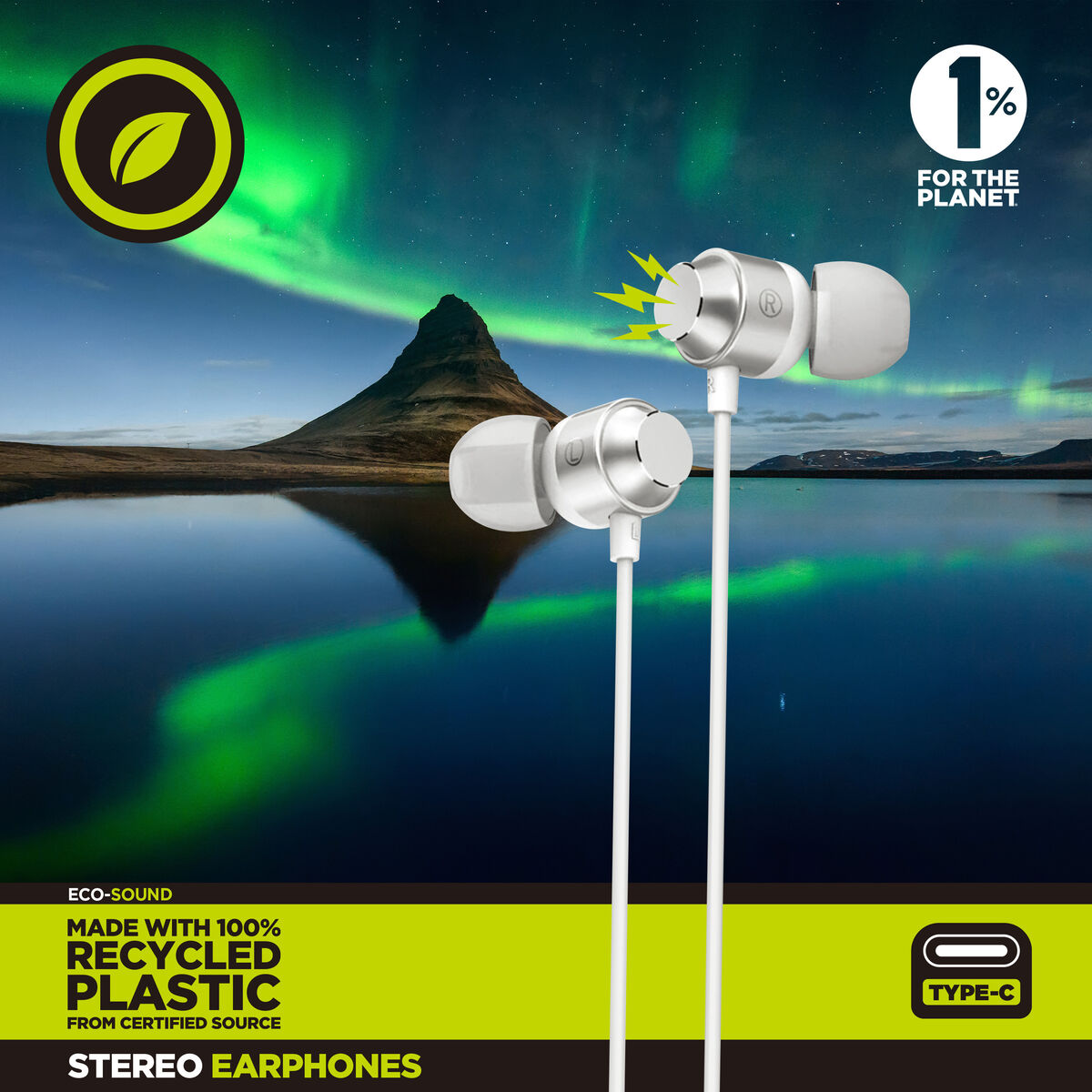 Headphones Muvit for Change M32 White