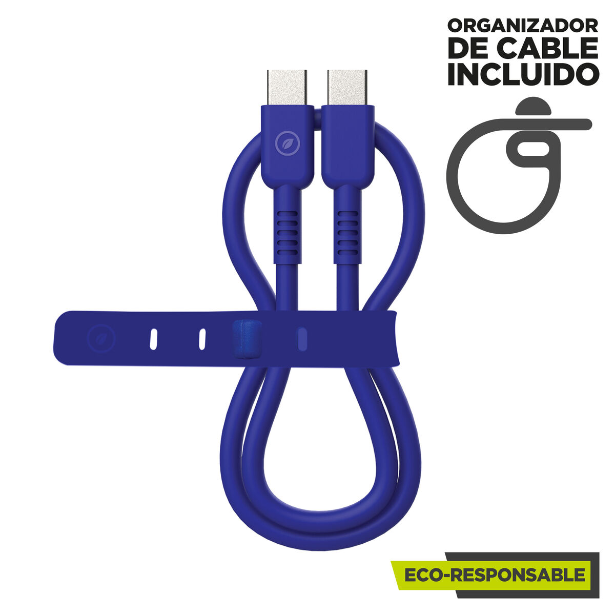 USB-C to USB-C Cable Muvit for Change Blue 1,2 m