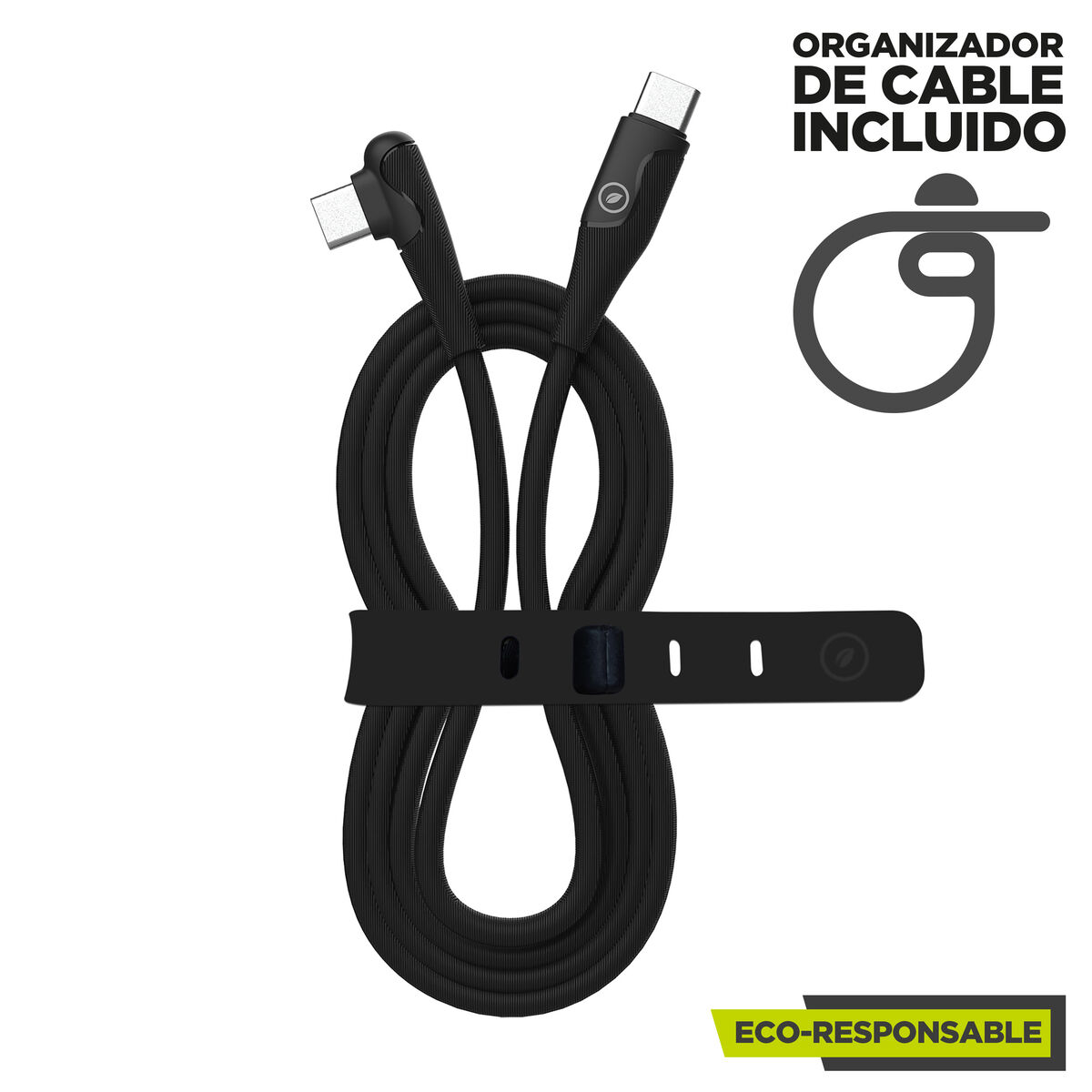 USB-C to USB-C Cable Muvit for Change Black 1,2 m