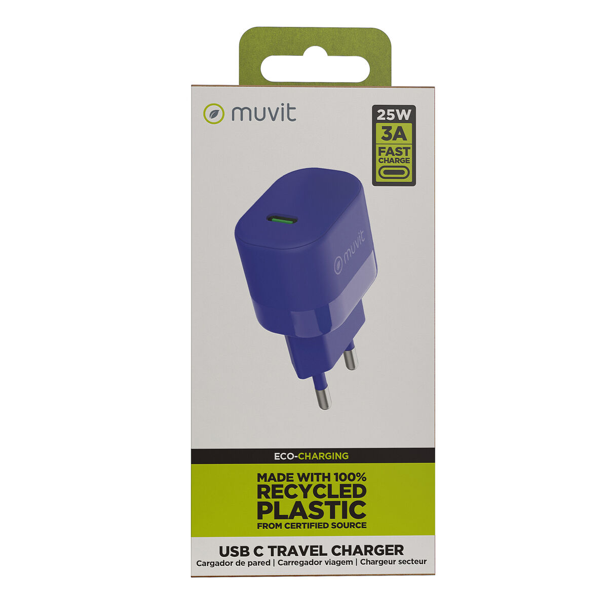 Wall Charger Muvit for Change Blue 25 W
