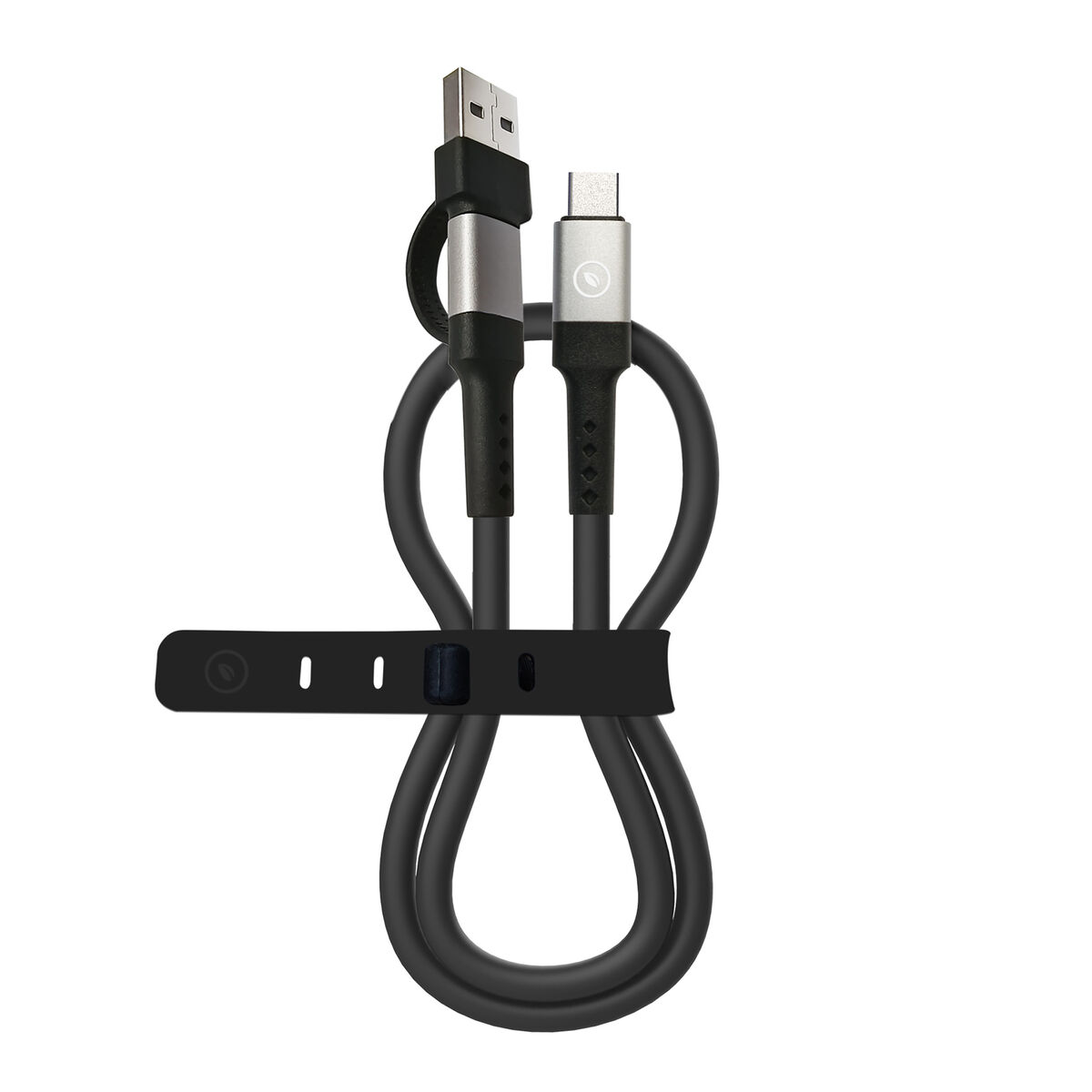 USB A to USB-C Cable Muvit for Change Black