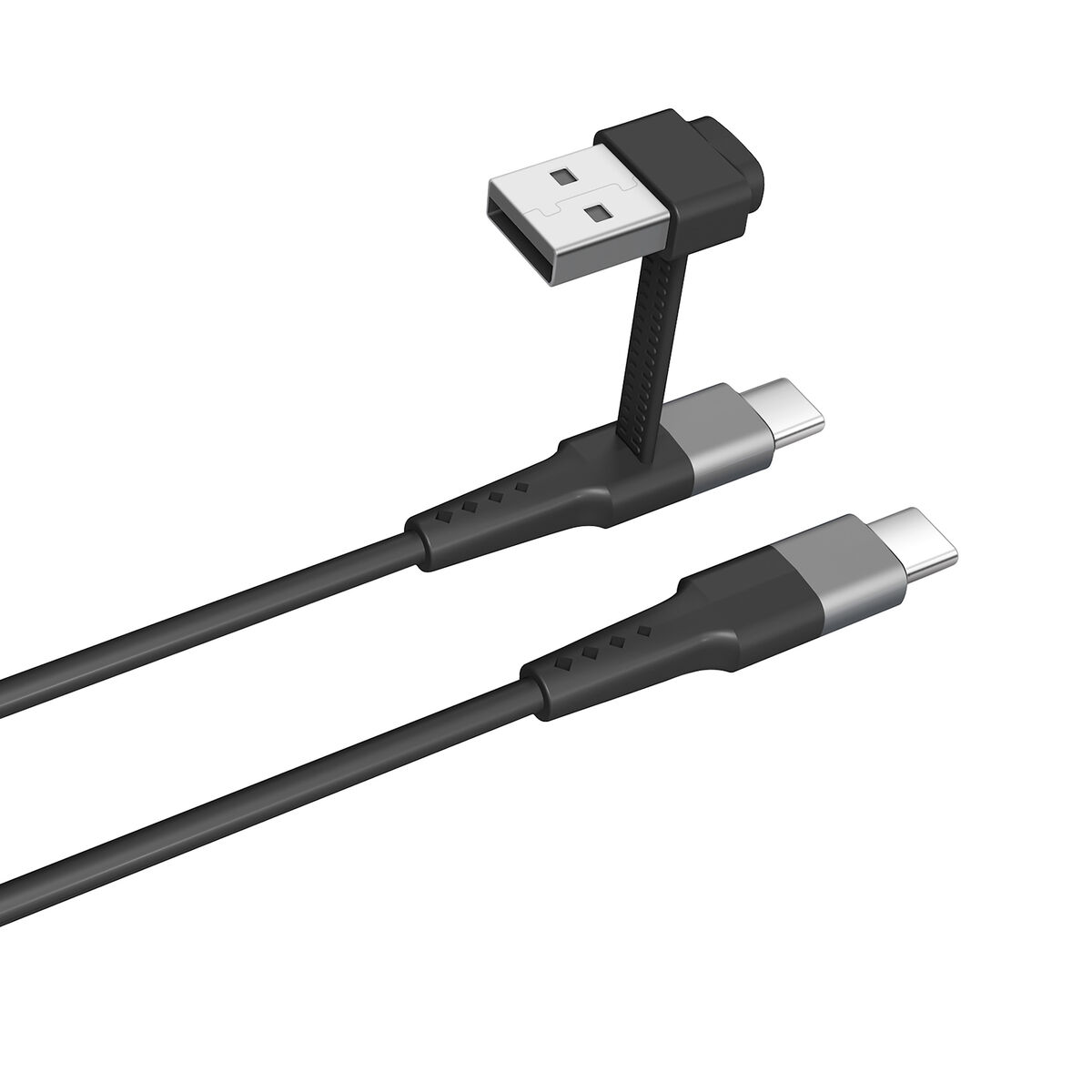 USB A to USB-C Cable Muvit for Change Black USB A to USB-C Cable Muvit for Change Black