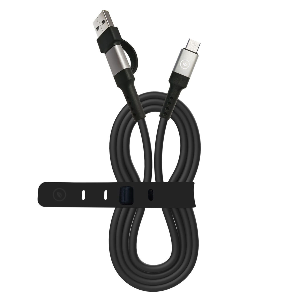 USB A to USB-C Cable Muvit for Change Black