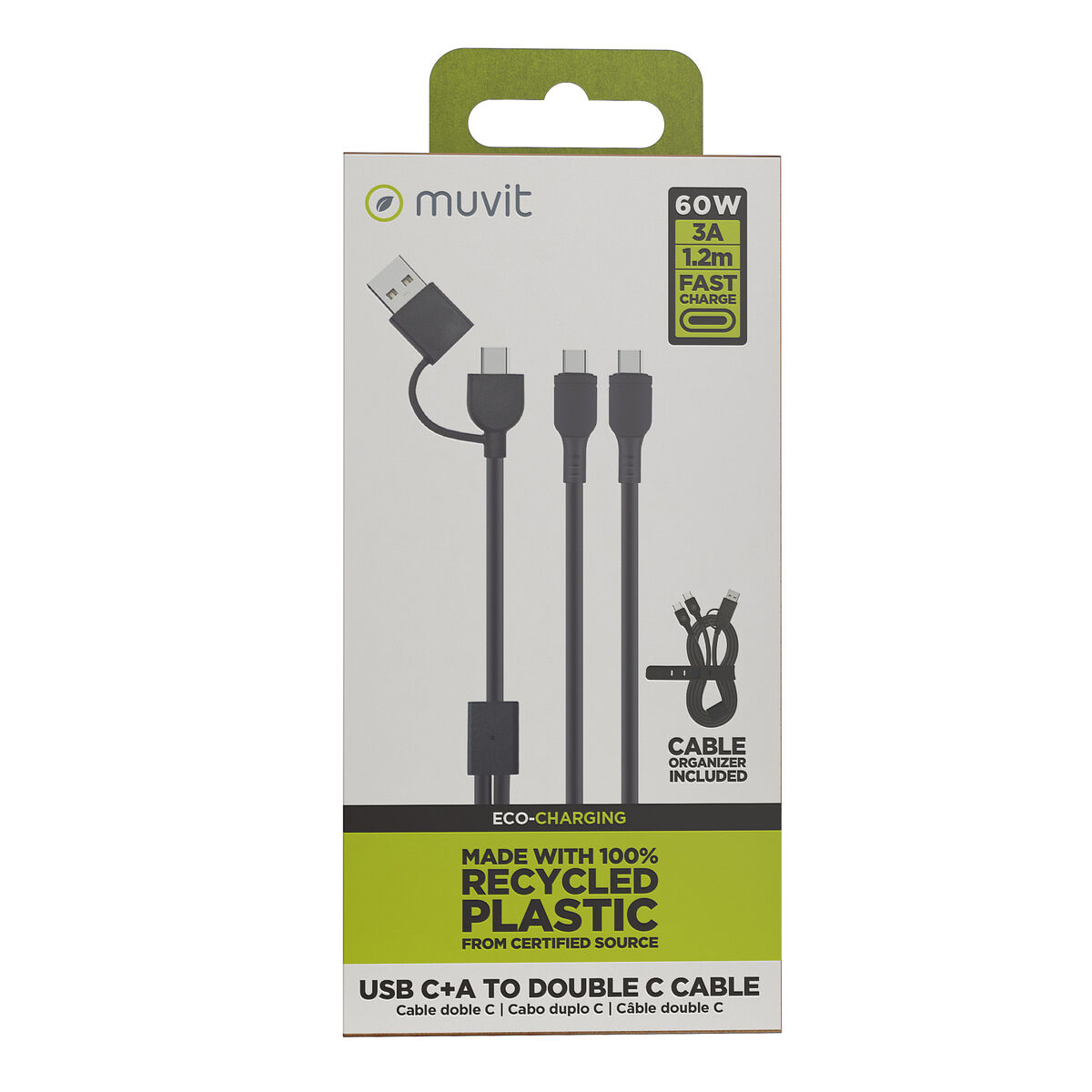 USB-C Cable Muvit for Change Black