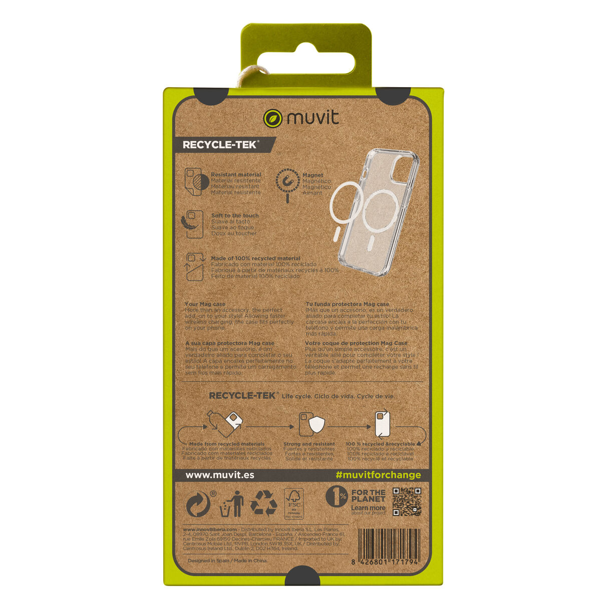 Mobile cover Muvit for Change iPhone 15 Pro Max Magnetic