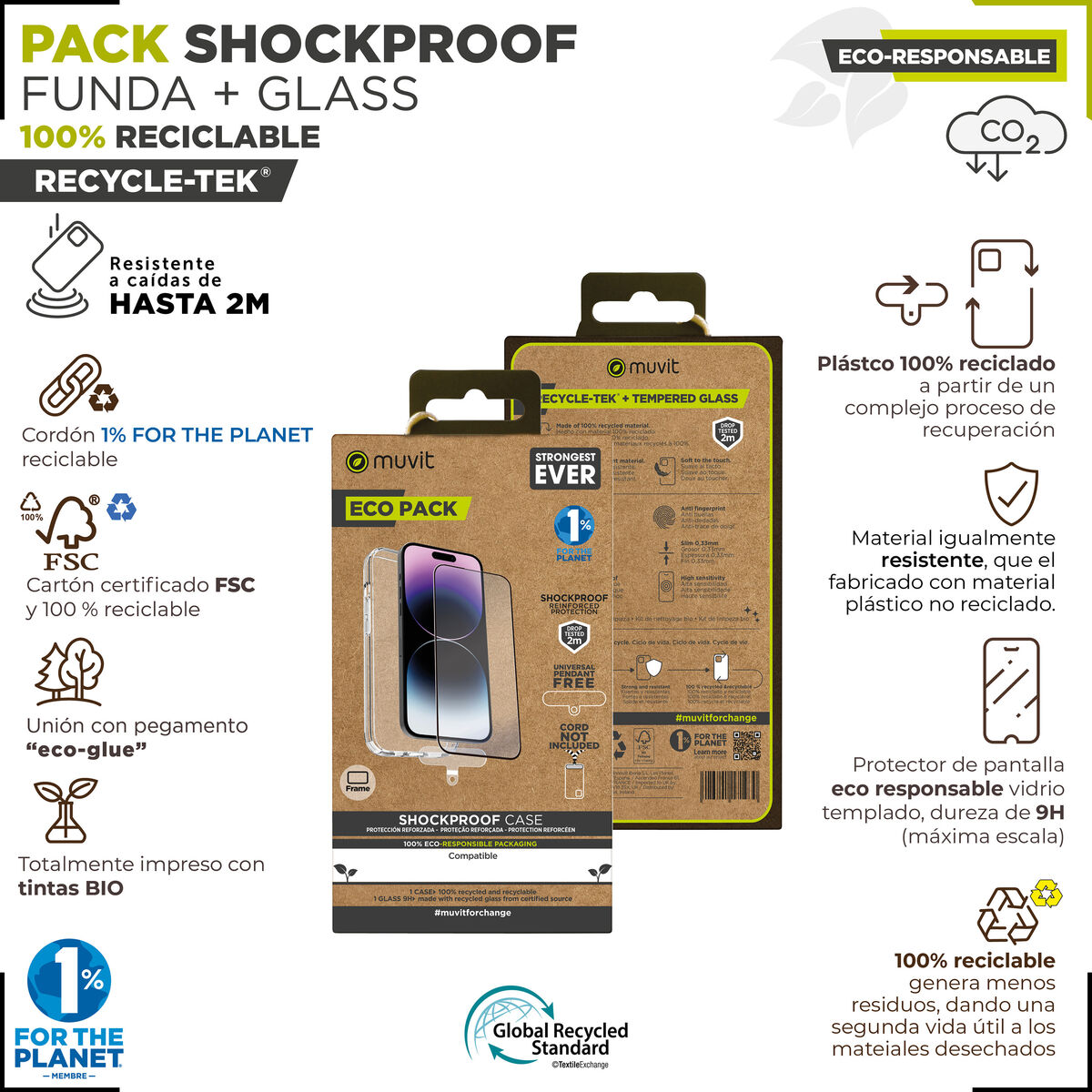 Mobile Case and Protector Muvit for Change iPhone 15 Pro Max