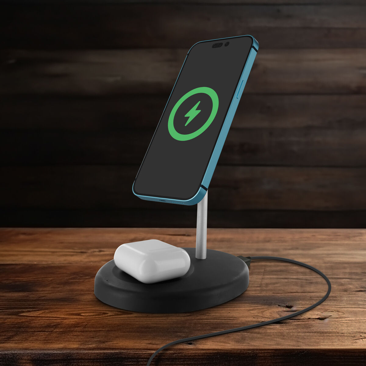 Cordless Charger Muvit for Change Black