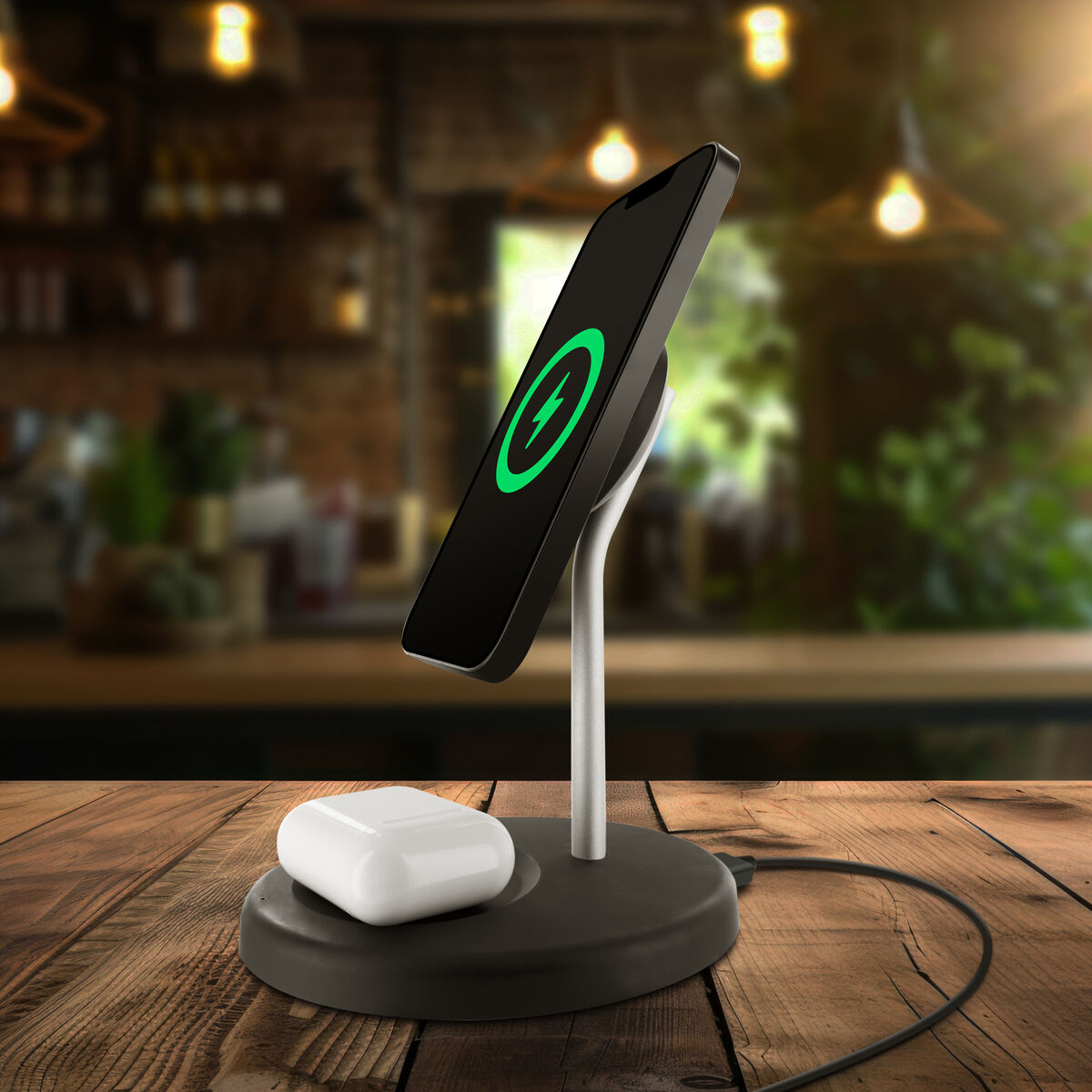 Cordless Charger Muvit for Change Black