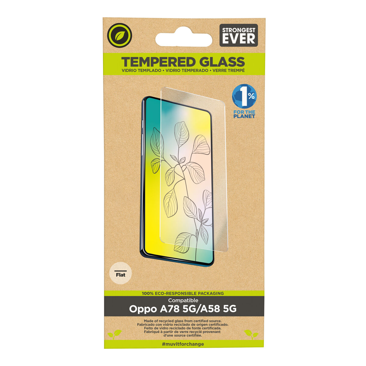 Mobile Screen Protector Muvit for Change Oppo A78 5G/A58 5G Mobile Screen Protector Muvit for Change Oppo A78 5G/A58 5G