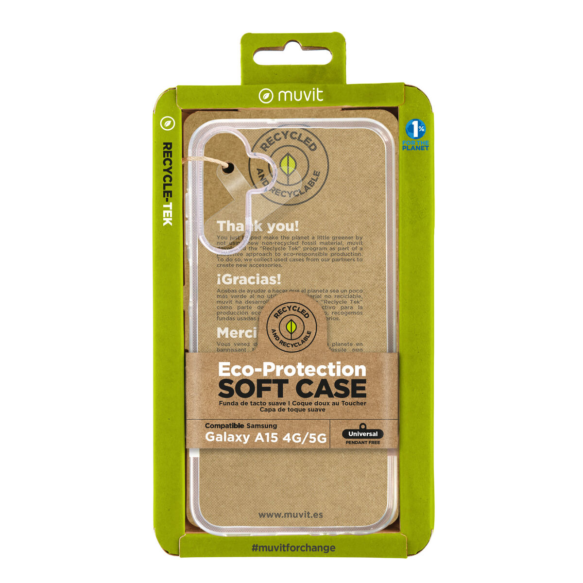 Mobile cover Muvit for Change Galaxy A15 Samsung Galaxy A14 5G Mobile cover Muvit for Change Galaxy A15 Samsung Galaxy A14 5G