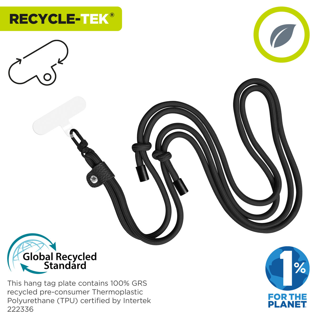 Mobile Phone Lanyard Muvit for Change Black