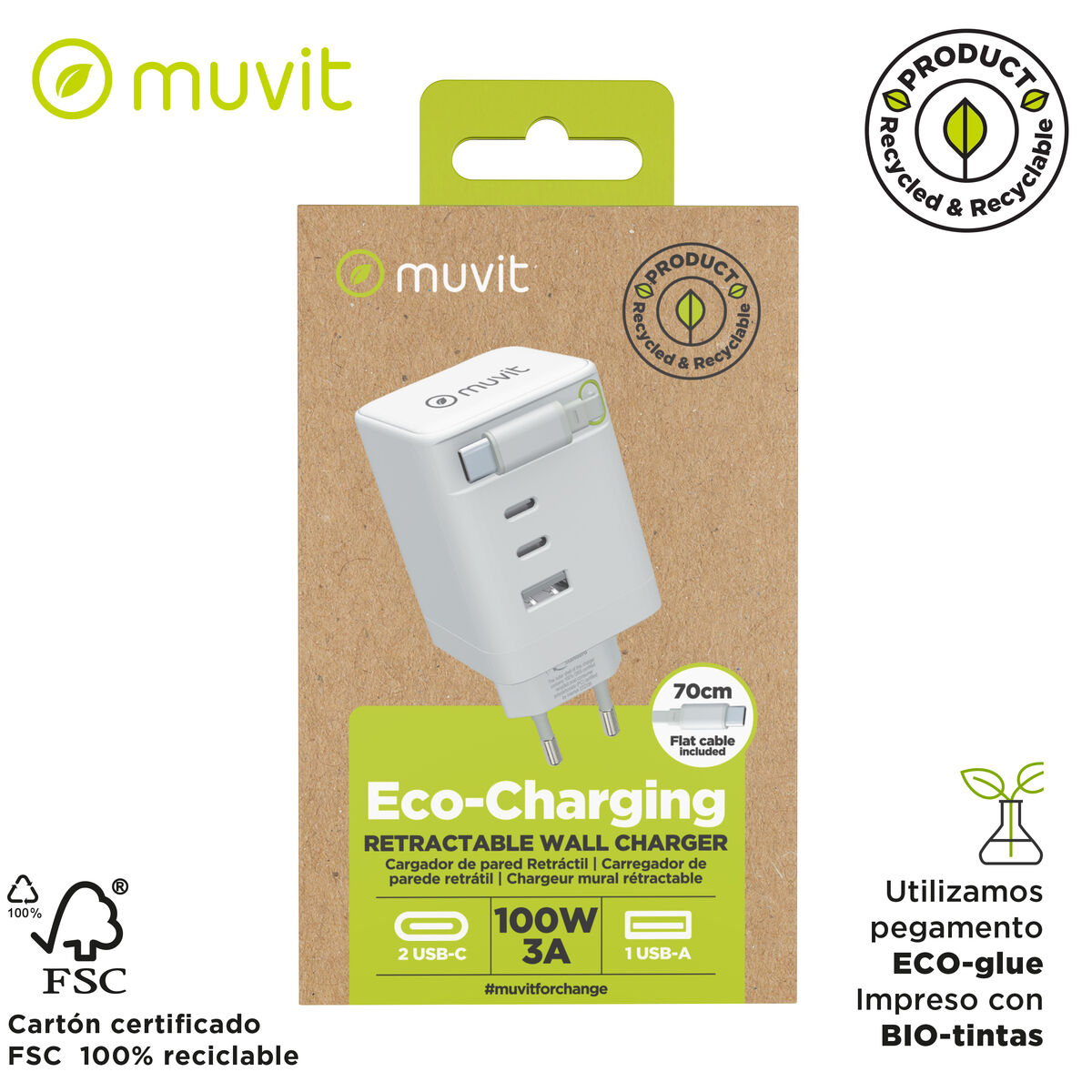 Wall Charger Muvit MCACC0050 100 W
