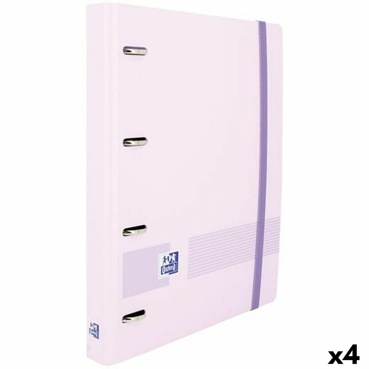 Ring binder Oxford Live & Go Light mauve A4+ (4 Units) Ring binder Oxford Live & Go Light mauve A4+ (4 Units)