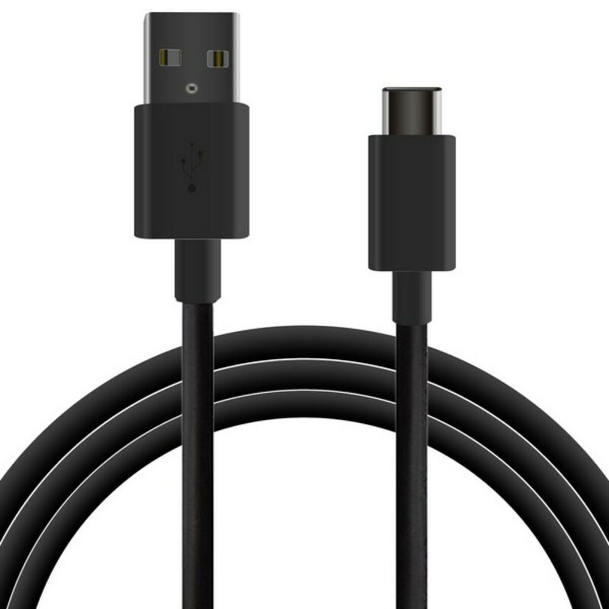 USB-C Cable to USB KSIX 1 m Black USB-C Cable to USB KSIX 1 m Black