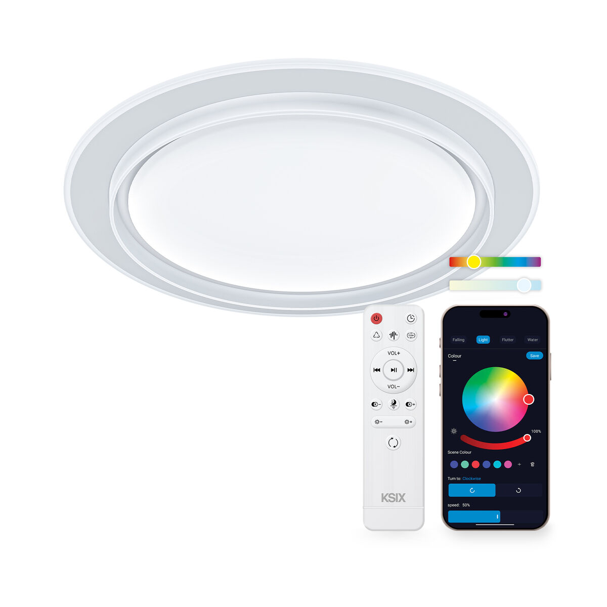 LED Flush-fitting ceiling light KSIX Sfera (3000k – 6500k)
