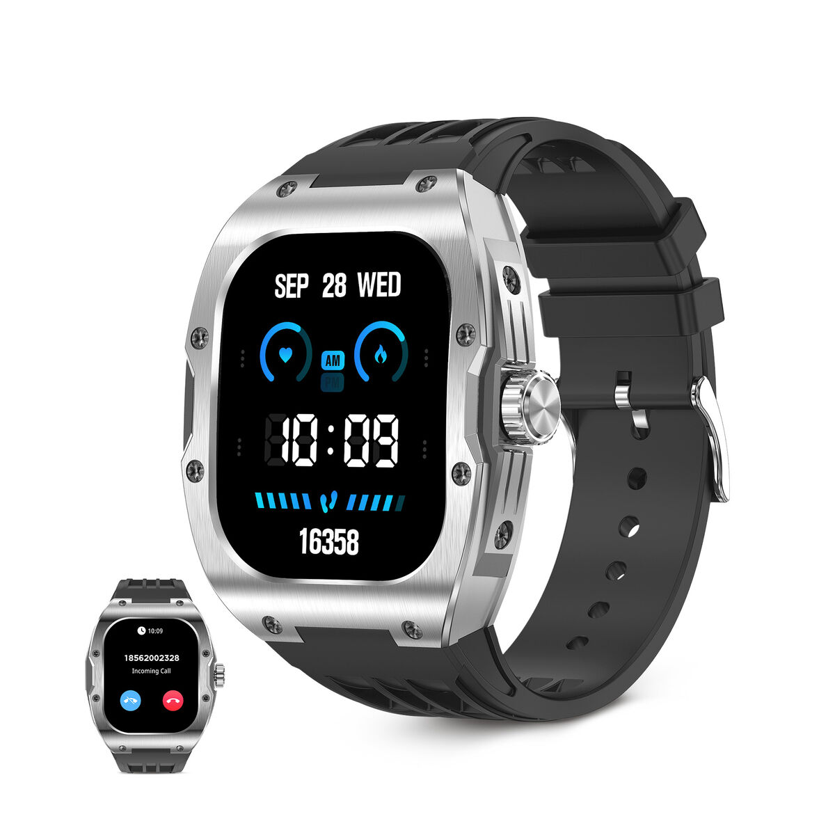 Smartwatch KSIX Hero Black 1,95″ 45 mm