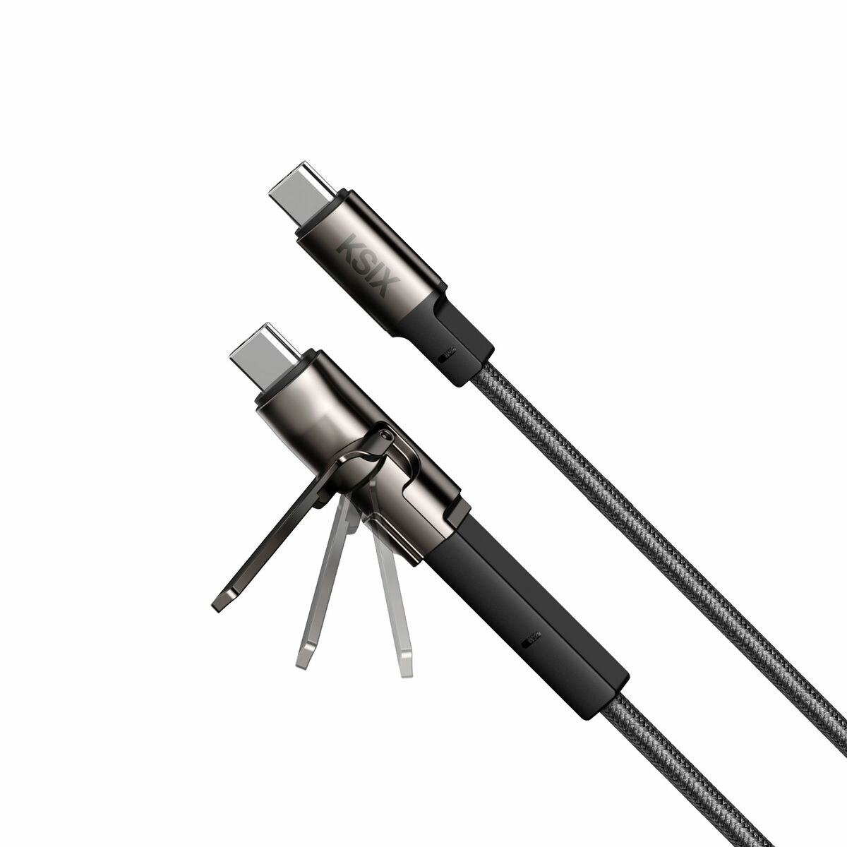 USB Cable KSIX Black 1 m