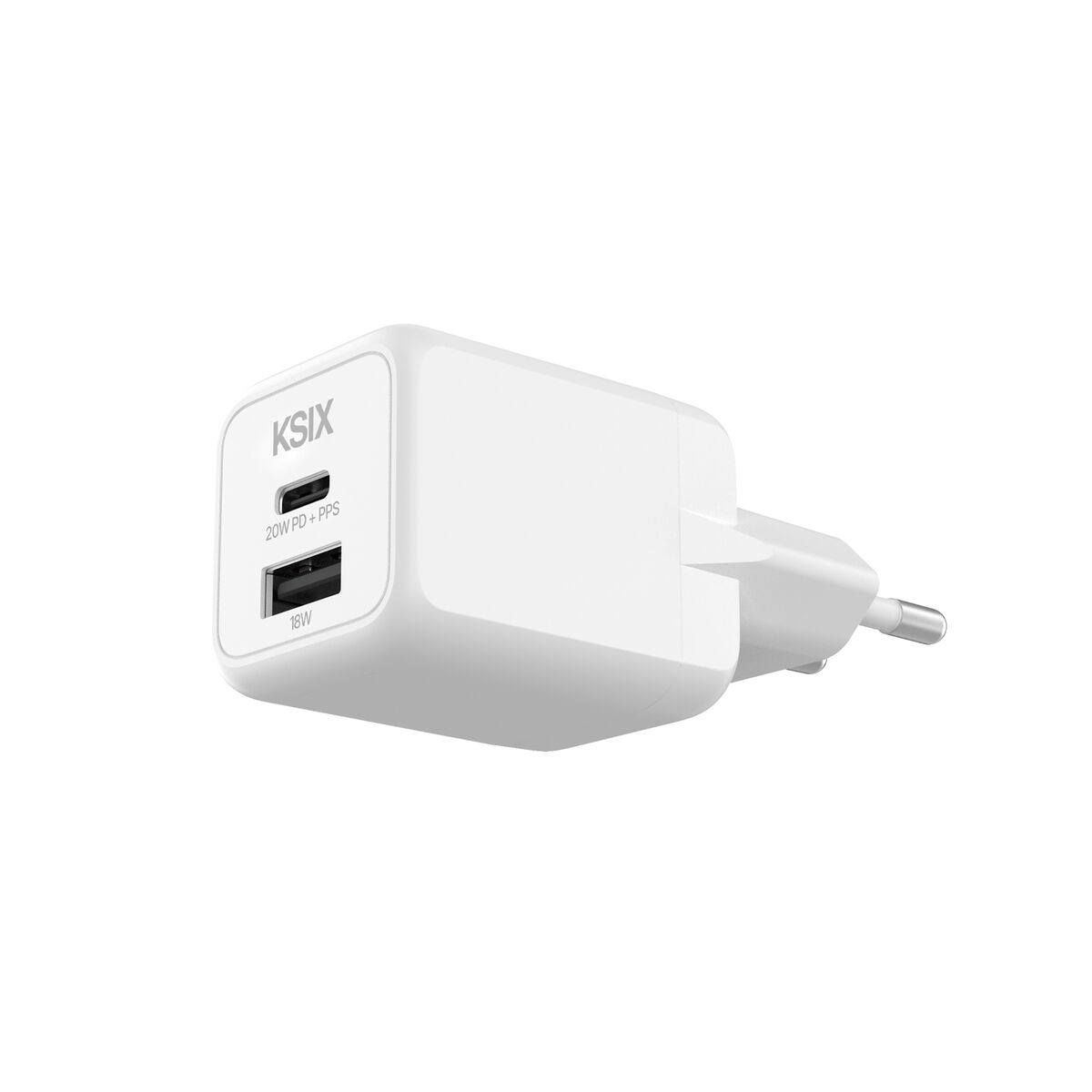 Wall Charger KSIX White 20 W Wall Charger KSIX White 20 W