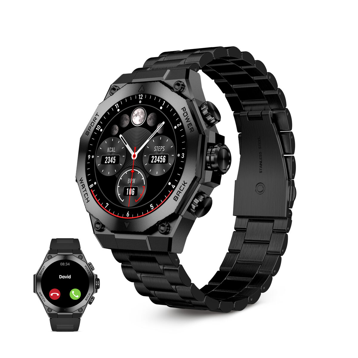 Smartwatch KSIX Titanium Black 1,43″