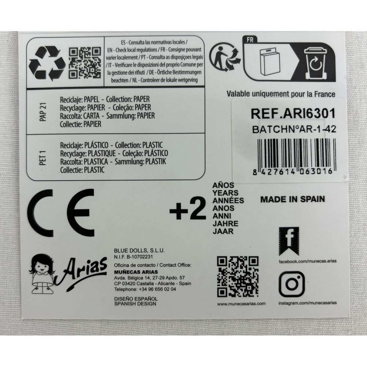 Dolls shoes Arias Pink 45 cm