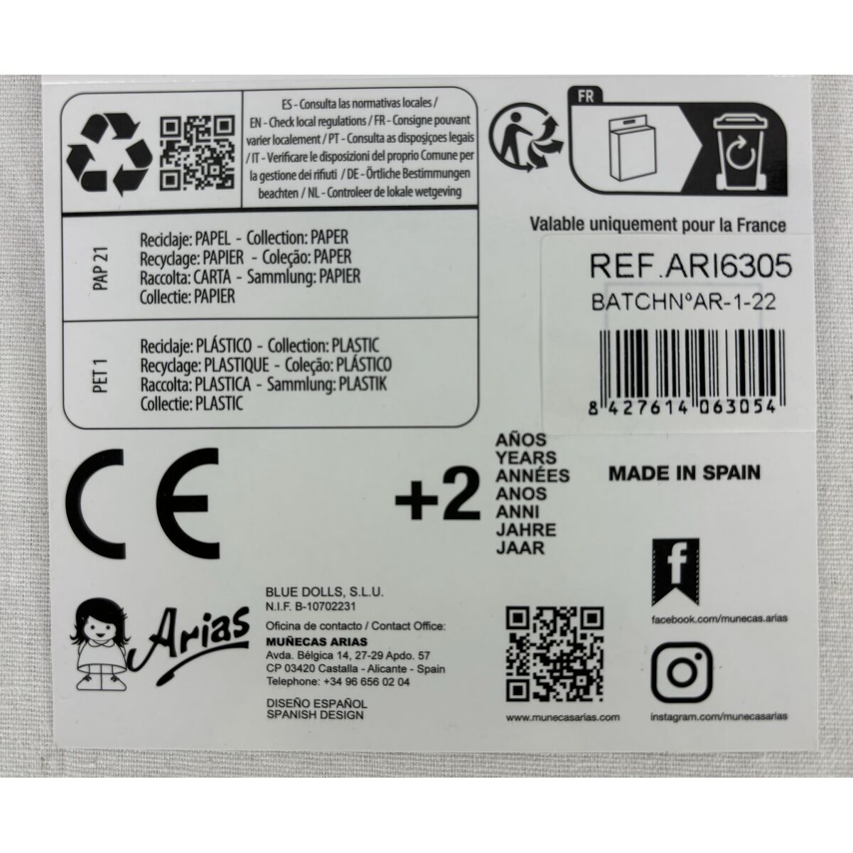 Dolls shoes Arias Beige