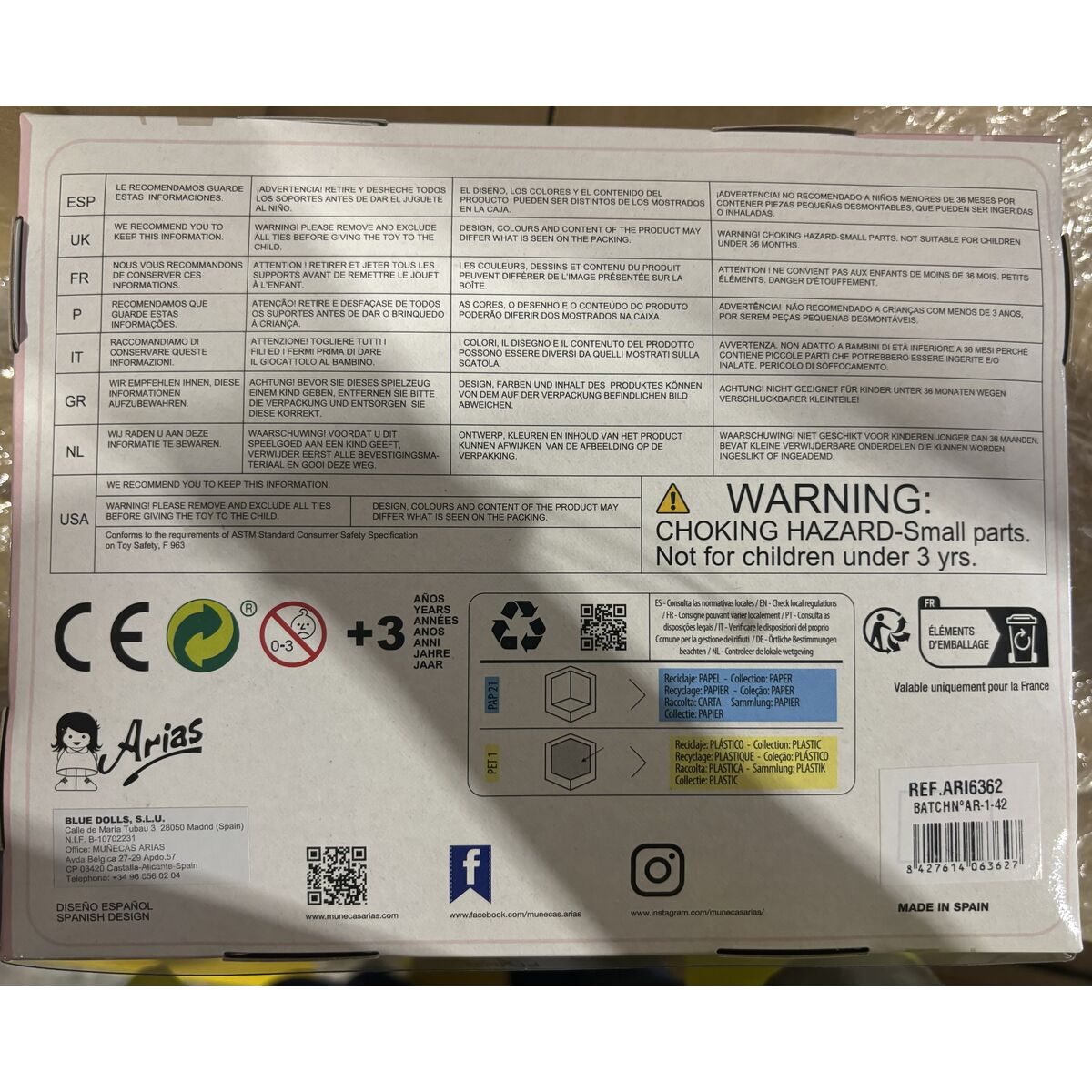 Dolls Accessories Arias Elegance Pink