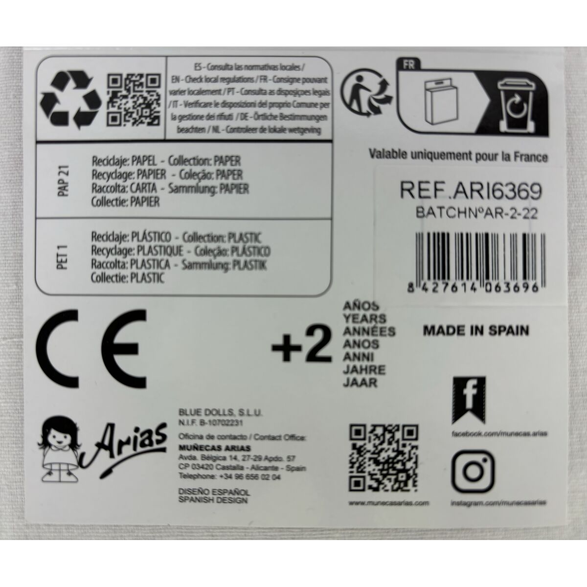 Gift Set for Babies Arias Pink 2 Pieces