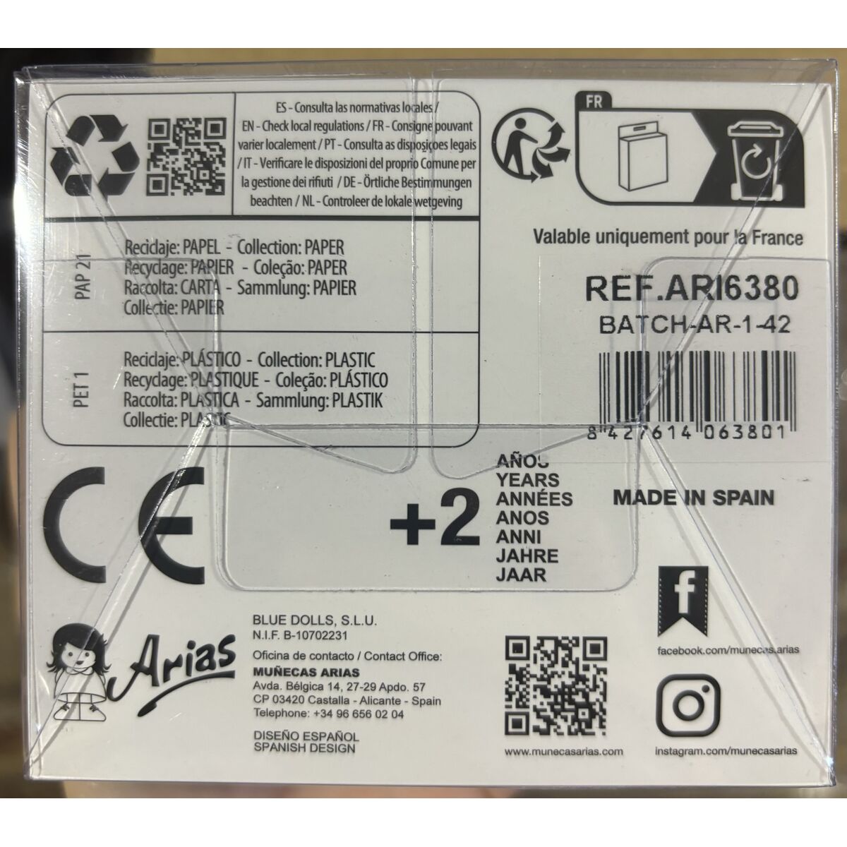 Dolls shoes Arias Pink 40 cm