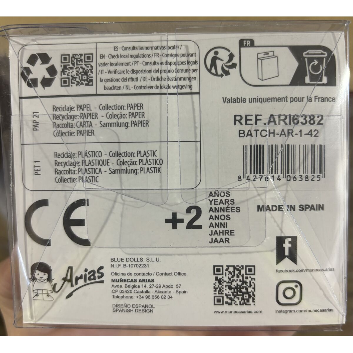 Dolls shoes Arias Pink 40 cm