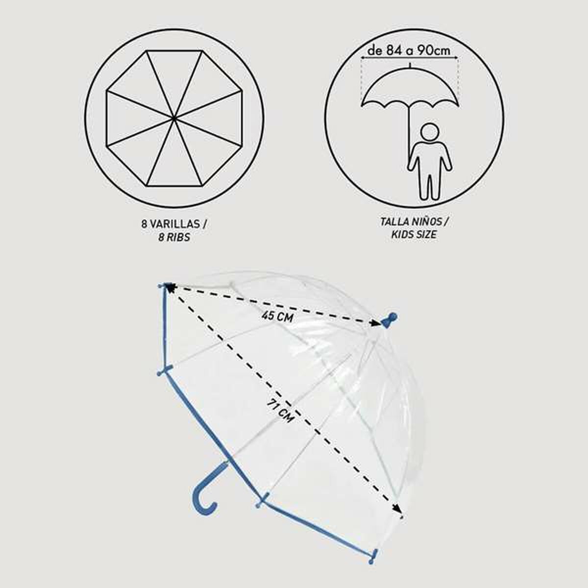 Bubble Umbrella Minnie Mouse 2400-0512 Red 100 % POE 45 cm Bubble Umbrella Minnie Mouse 2400-0512 Red 100 % POE 45 cm