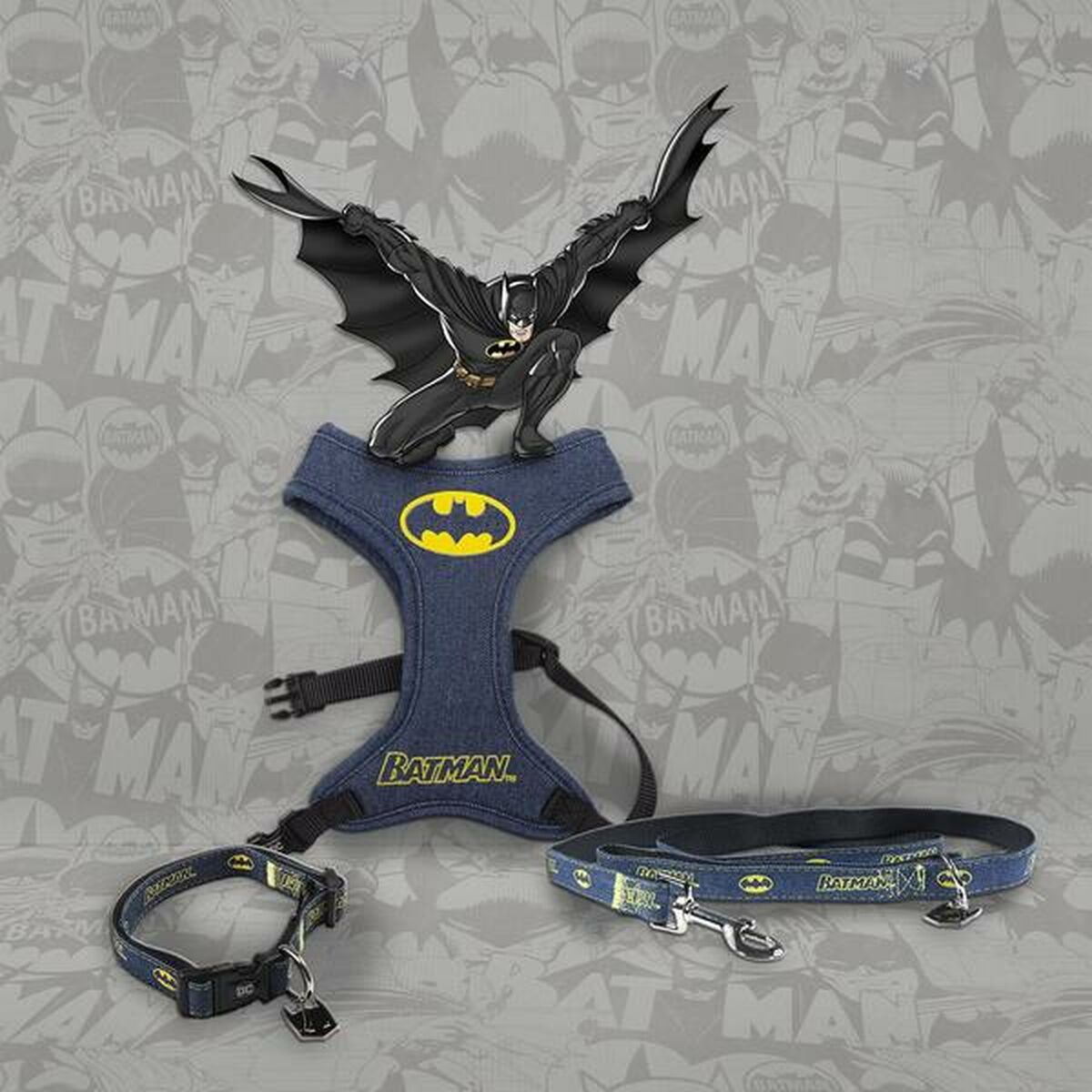 Dog Harness Batman Blue