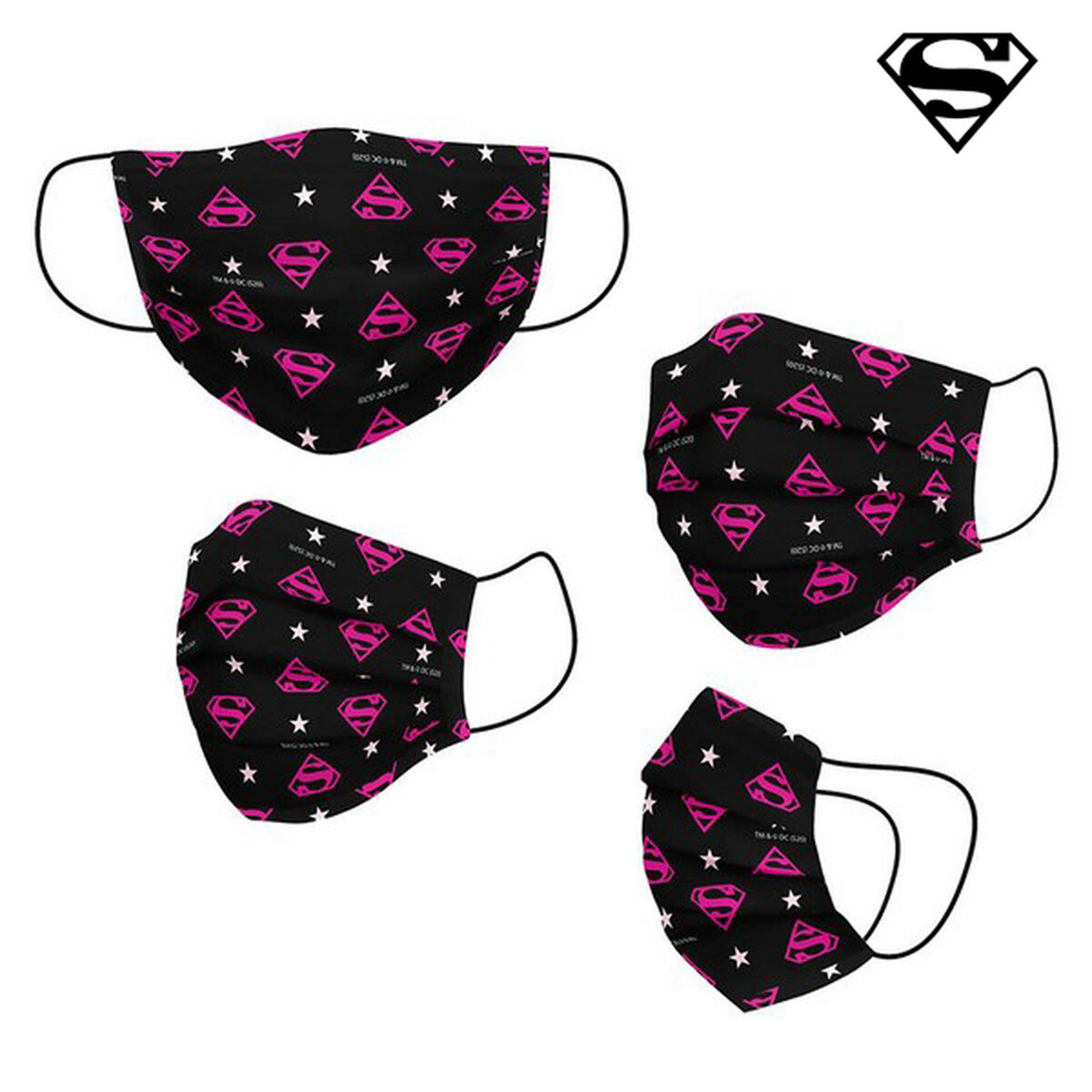 Hygienic Reusable Fabric Mask DC Super Hero Girls Children’s Black