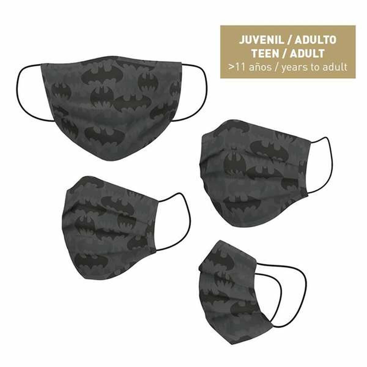 Hygienic Reusable Fabric Mask Batman Polyester (1 Unit)
